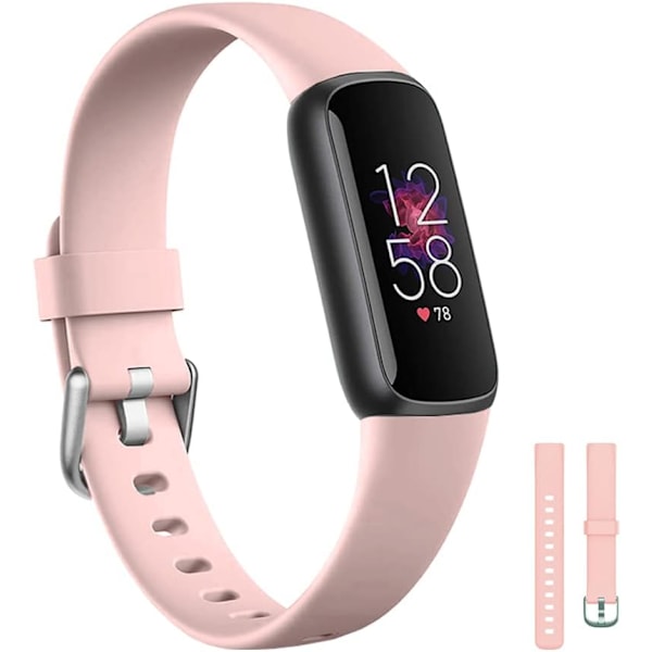 Rosa erstatningsremme, der er kompatible med Fitbit Luxe-uret