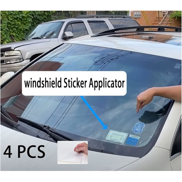 Windshield Sticker Applicator - Static Cling for Stickers (4 Pieces)