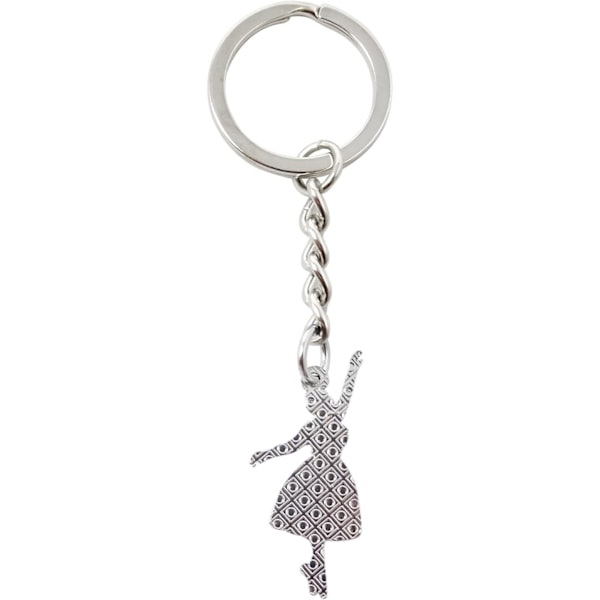 6 st Ballerina Dansare Balett Nyckelring i Metall