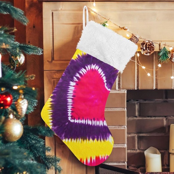 Weihnachtsstrumpf, personalisierte Weihnachtsstrümpfe 2er Set Tie Dye Love 18 Zoll Xmas Strümpfe Hängende Ornament Kamin für Baumdekoration  17.7