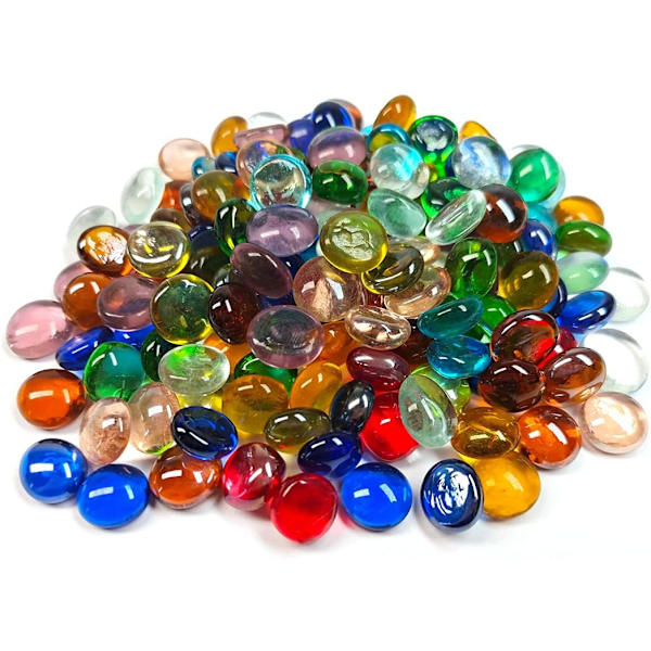 Mini glasperler - Mancala-sten i blandede farver (50 stk)