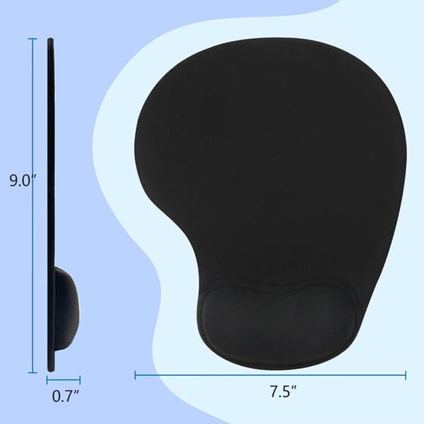 Ergonomisk musemåtte med håndledsstøtte, gel håndledsstøtte musemåtte, smertelindrende musemåtte til bærbar computer, skridsikre musemåtter til kontor og hjem