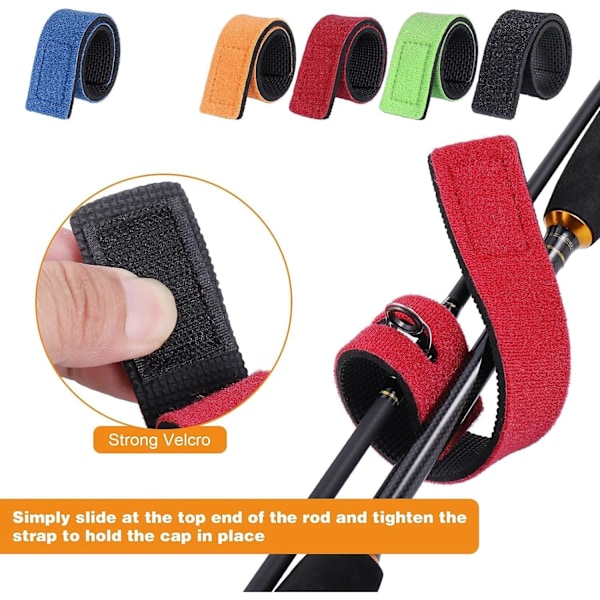 Fiske Stang Belter (8PCS) - Elastiske Magiske Agnsremmer for Fiskestenger og Utstyr