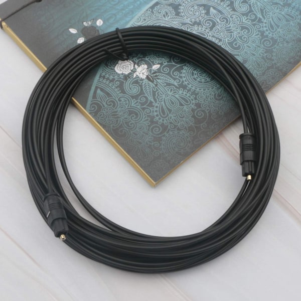 10M Sort Digital Fiberoptisk Lyd SPDIF TosLink Kabel
