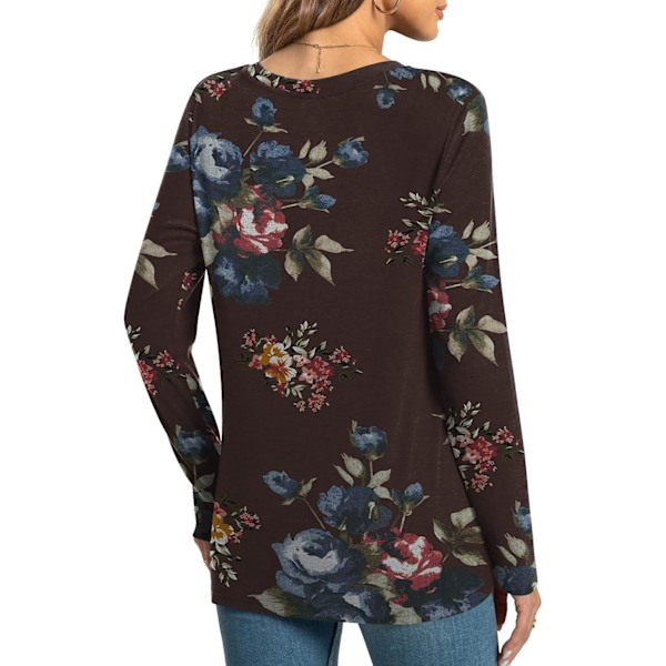 2023 Høst Vinter Dame Tunika Topper Lang Ermet Casual T-Skjorter Front Twist