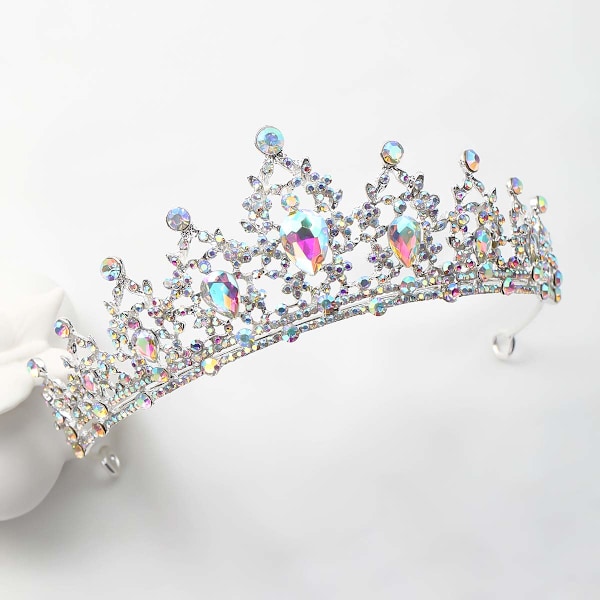 Krystal Bryllupskrone Dronning Tiara Brud Kroner til Kvinder Piger Rhinestone Dekor