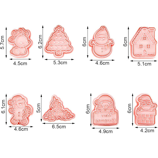 Jul Cookie Cutter Set - 3D Plast Kakformar