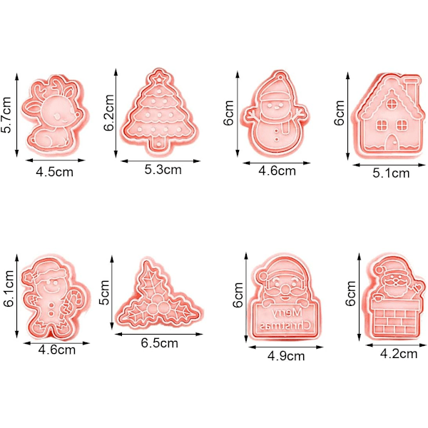 Julekageformssæt - 3D plastkiksforme