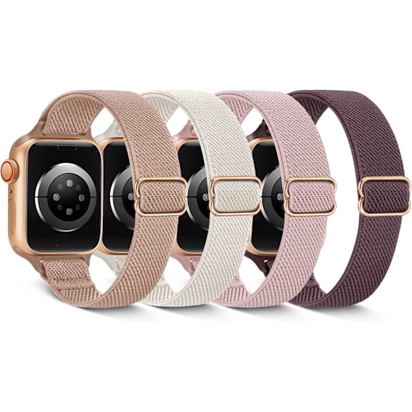 Tunt, elastisk band som er kompatibelt med Apple Watch - 44 mm