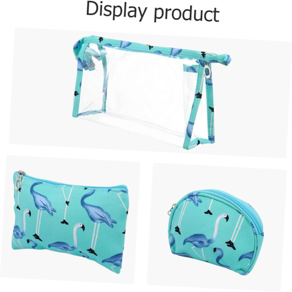 3 sæt opbevaringsposer Rejse toilettasker Bærbar toilettaske Rejse make up taske Klar makeup pung Klar toilettasker Organizer tasker til rejser