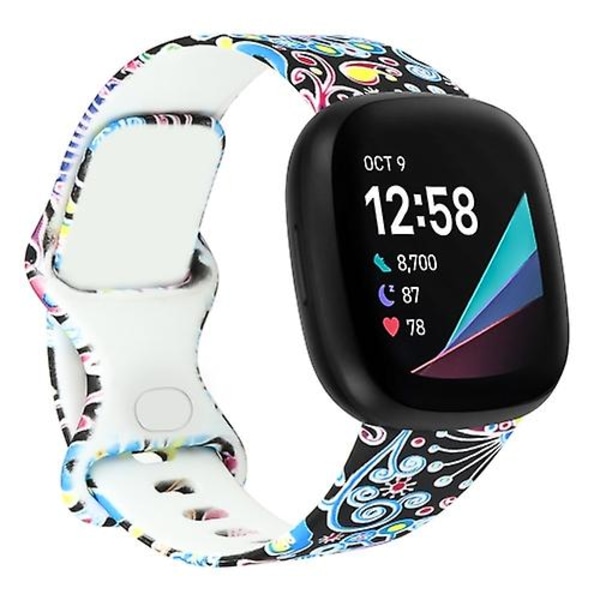 For Fitbit Versa 3 trykt urrem DLB E