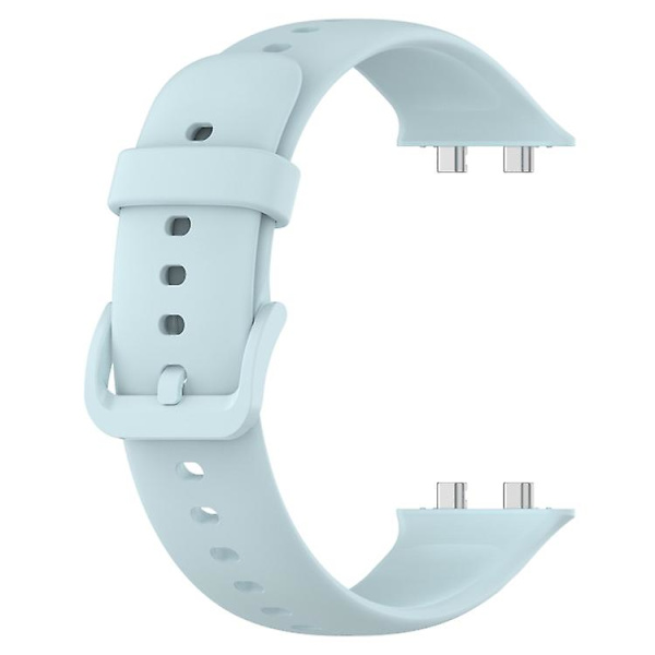 For Oppo Watch 3 Solid Color Soft Silicone Watch Band LHQ Light Blue