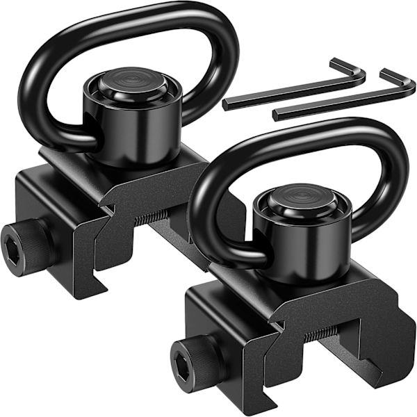 Picatinny Slingfäste 2PCS - 360° Rotationsfäste för 2-punktsrem