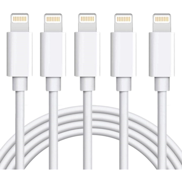 iPhone-laderkabel 5-pakning 6FT USB hurtiglading synkroniseringskabel