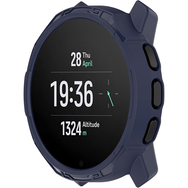 Passar för 9 Peak Pro Klocktillbehör Avsedda för SUUNTO 9 Peak Pro/SUUNTO 9 Peak Skal Robust Skyddsskal för SUUNTO 9 Peak (Svart+Marinblå) Svart+M
