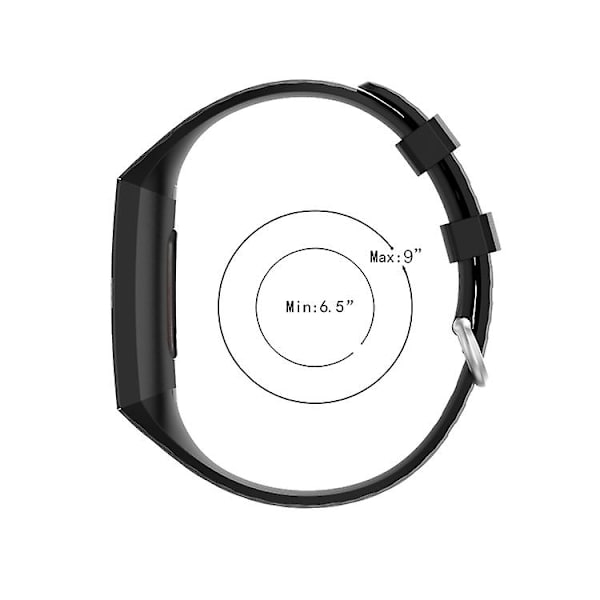 18mm sølvfarget spenne TPU-reim for Fitbit Charge 4 / Charge 3 Se DEZ Red