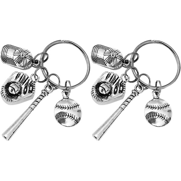10 stk. Baseball nøglering nøgleholder nøglering vedhæng baseball nøgleringe til kvinder rygsæk baseball vedhæng baseball nøglering taske nøglering baseball