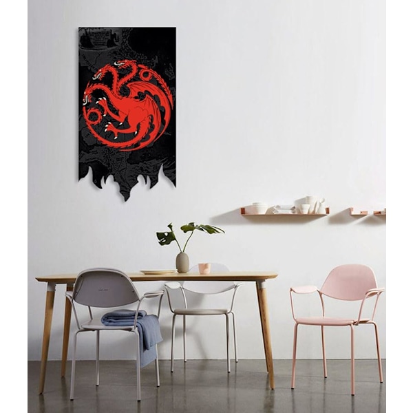 Game GoT Thrones födelsedag dekorationer - Game GoT Thrones Tully hus banner 100X65CM Tully Tully