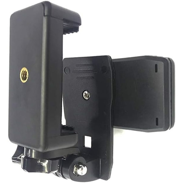 Selfie-mobilholder 360 graders hurtigudløser roterende rygsæk hatteklemme til Gopro Hero/iPhone 16 15 14 13 12 11 Pro Max XR XS Max X/Samsung LG Sony P