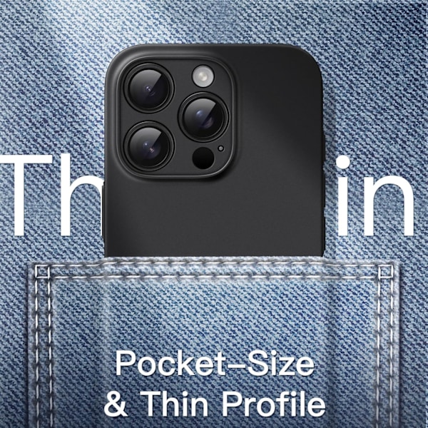 Ultra Slim Cover til iPhone 16 Pro Max 6.9 Ih, Fuld Beskyttelse af Kameralinse, Letvægts Mat Finish PP Hård Minimalistisk Cover (Sort) Sort