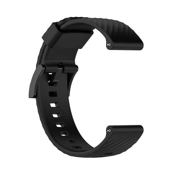 För Suunto 7 24mm enfärgat silikonarmband XVR Black