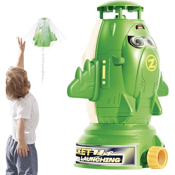 Barn Sprinklerleksaker, Vattenraketer Utomhus Kul - Sommarleksaker Med Vattenraketer, Rotation Rymdraket Design För Pojkar & Flickor Grön +3 meter Refer
