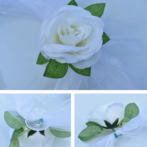 DIY Hvit Bildekorasjonssett for Bryllupsfeiringer