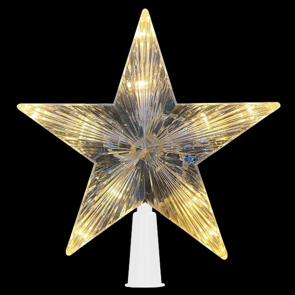 Juletrær Topper Stjerne med 10 LED-lys - Glitrende Julepynt