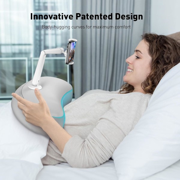 Pute Telefonholder for Seng, 360° Seng Telefonholder Liggende, Håndfri iPhone Stativ for Seng/Sofa/Fang, Kompatibel m/ 4.7\"-7.0\" Mobiltelefoner, Fleksibel