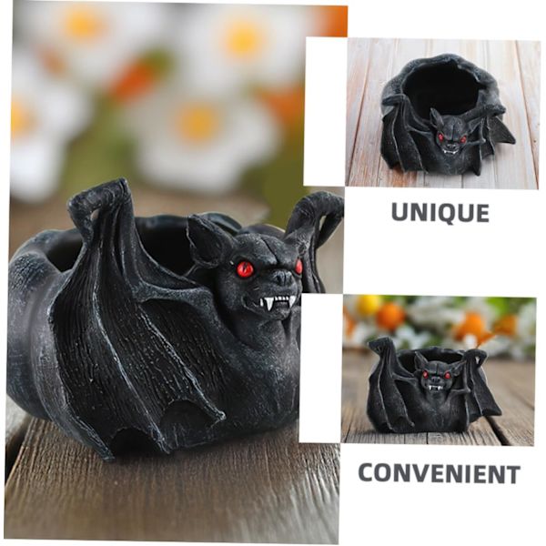 Sömlös grön Halloween roliga spöken på svart cigaretter rökare glas askfat, bärbar cigarr askfat hållare rund väska för hem sovrum kontor