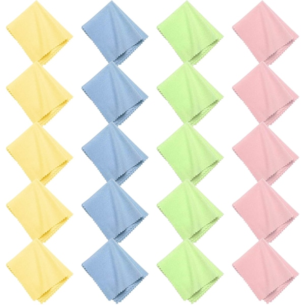 20 stk. Brilleklud af Mikrofiber til Rengøring af Briller