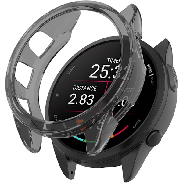 Skal Kompatibelt med Garmin Forerunner 165/Forerunner 165 Music, Smartwatch Mjukt Anti-fall TPU Ersättningsskydd Fodral Klocktillbehör(Bl