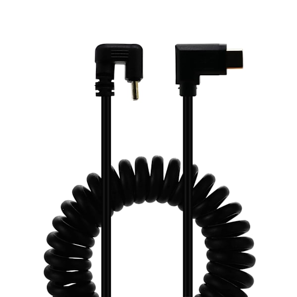 U-formad USB C till USB C fjäderkabel, 4K @60Hz 10 Gbs typ
