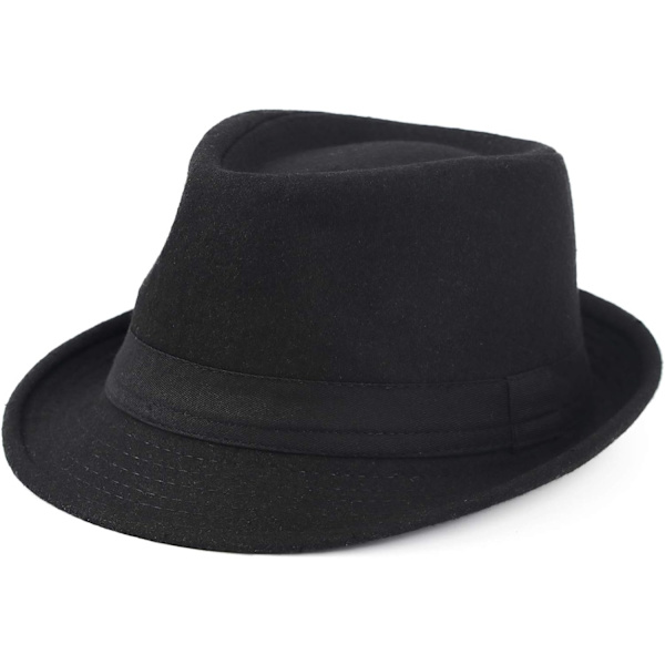 Polyester Uld Fedora til Mænd - Perfekt til Alle Aktiviteter