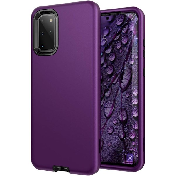 Galaxy S20+ 5G Cover - 3-i-1 Fuld Kropsbeskyttelse, Kraftig Stødsikker TPU Kofanger, 6.7\" Mørk Lilla Mørk Lilla