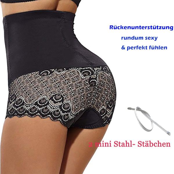 Kvinnors trosor magekontroll midjeformare midjetrosa shapewear spets stjärt