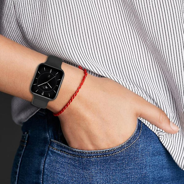 For Oppo Watch 3 Solid Color Soft Silicone Watch Band LHQ Black