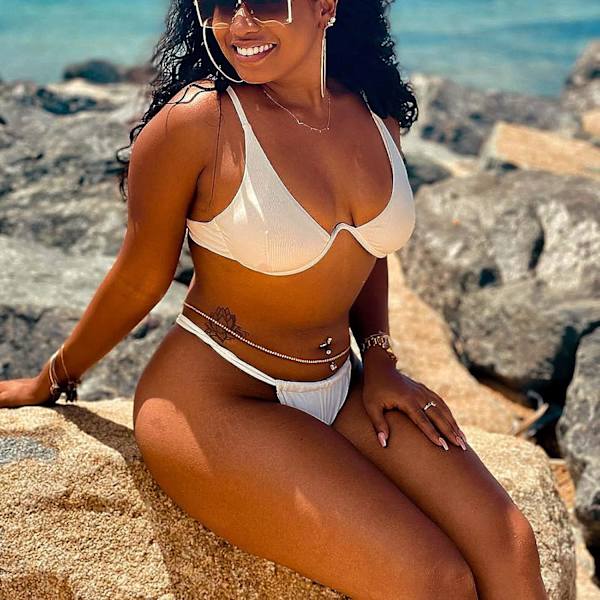 18K Guldpläterad Klassisk Strand Bikini Kroppskedja Metallpärla