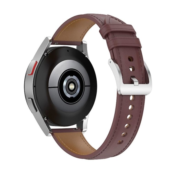 Präglad äkta läderklockarmband för Garmin Vivoactive 3 MHG Dark Brown