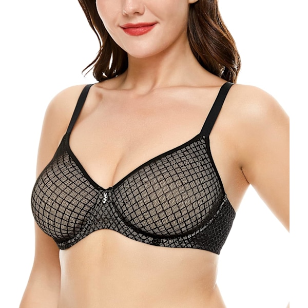 Full Figure Minimizer Bra Mesh Pustende Bøyler Ufôret Plus Size BHer for