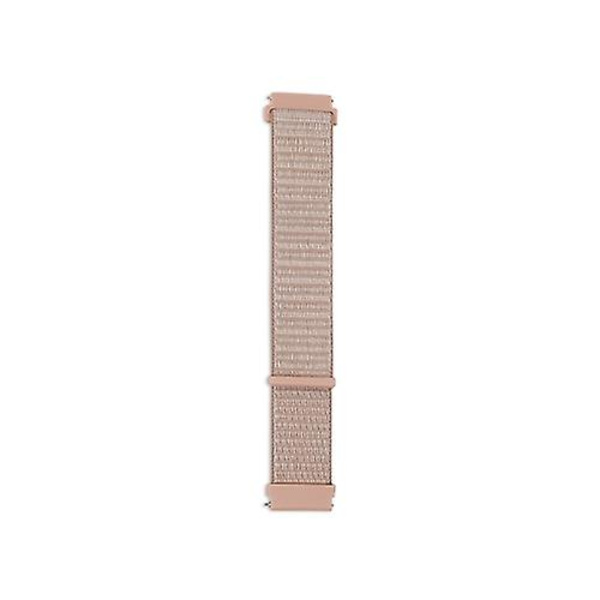 För Garmin Vivoactive 3 Nylon Loop Watch Band WQL Rose Pink