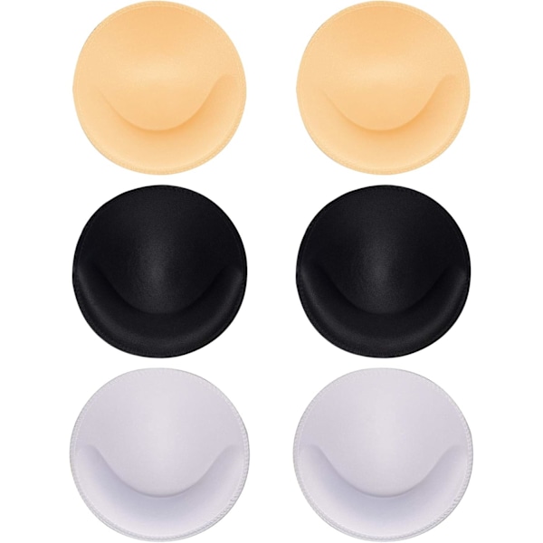 3 par runde BH-puter Innlegg Push Up-brystimplantater Sy