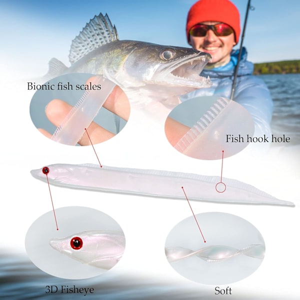 7 stk. Hairtail fiske lokker, ugressfrie fiske bass lokke bulk fiske