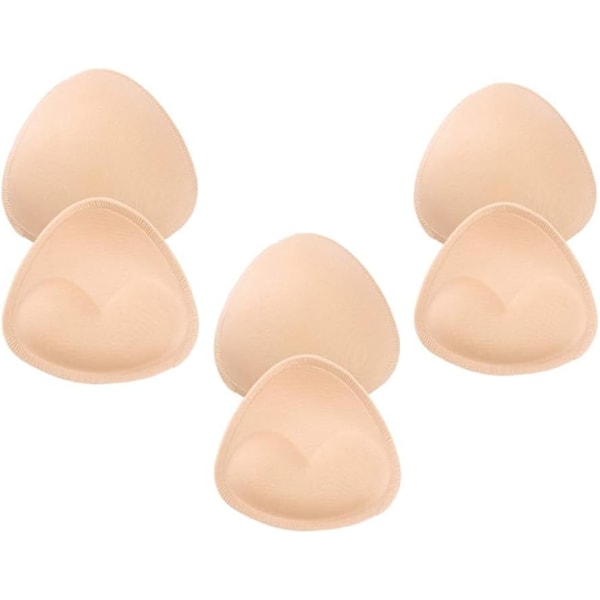 Bra Pads, 3 Pair Bikini Bra Pads Removable foam Bra Pads Triangle