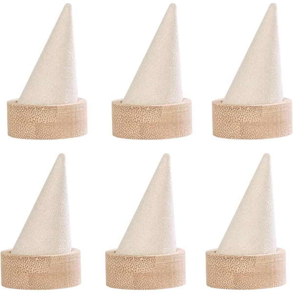 6-pack ringhållare displayställ. Sneda finger bamburingar displays