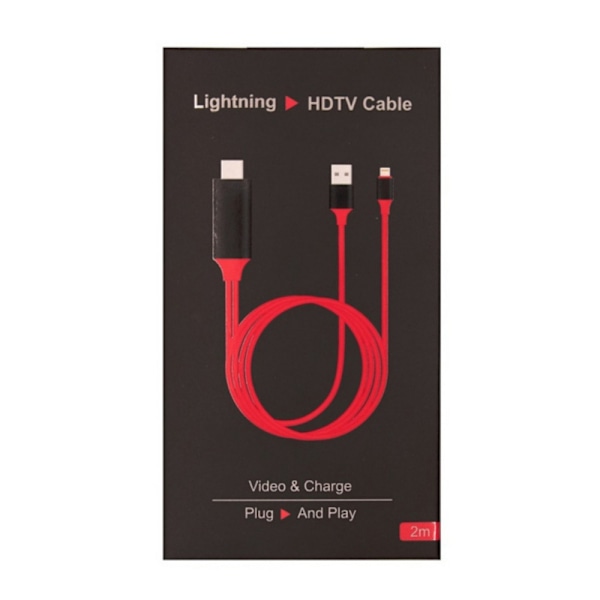 8-pin lyn til HDMI-kabeladapter for iPhone digital-TV