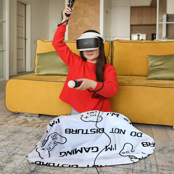 Gamer-gaver Fuzzy Throw Blanket (videospillromdekor, 40 x 50 tommer)