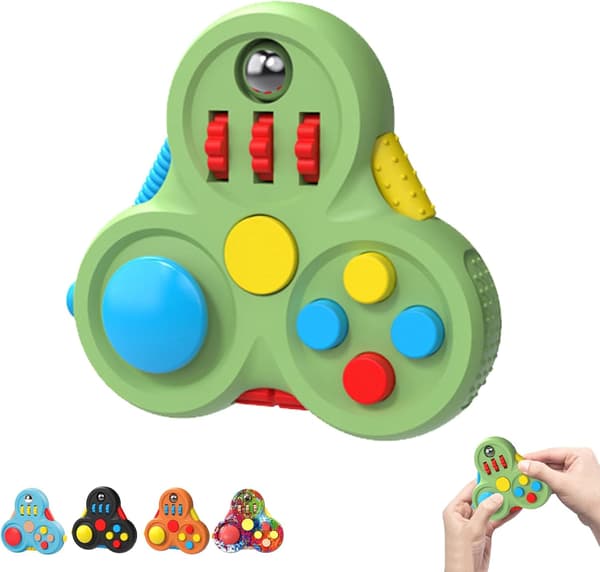 Fingertupp Kontroller Pad - Spinnerleke for ADHD/Autisme - Stresslindring (Grønn)