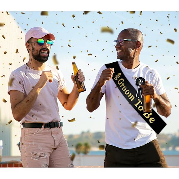 Groom Sash og Badge Sæt - Udstyrsgenstande til Polterabend