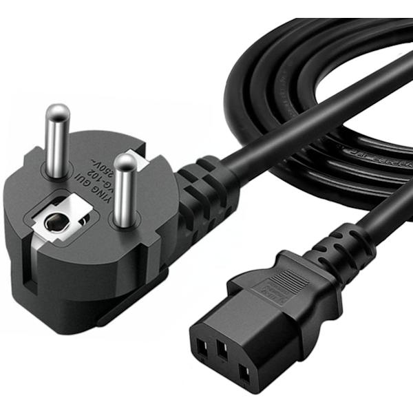 1,5 M power, Eu Schuko Cee7 vinklet kontakt til Iec 320 C13